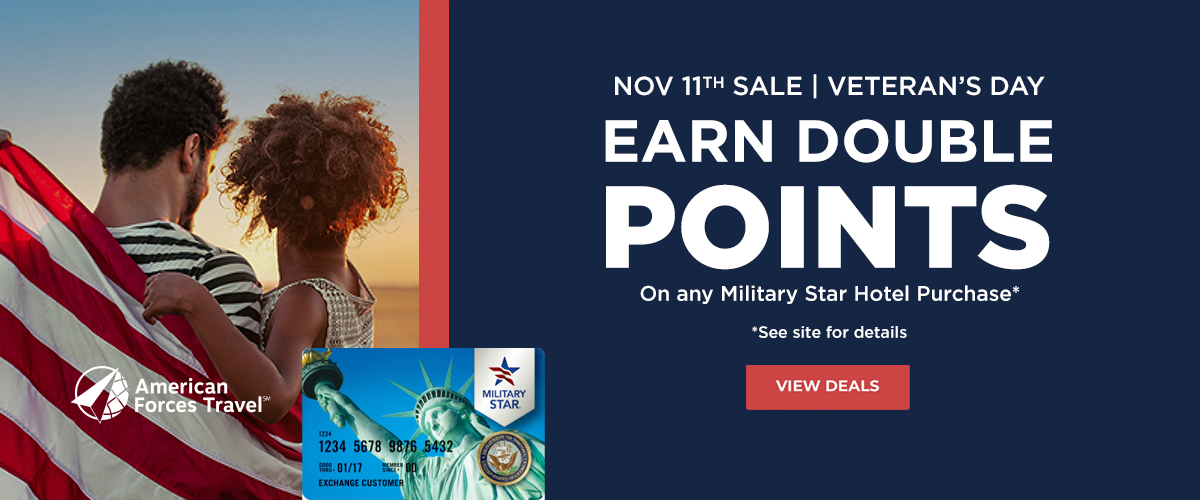 American Forces Travel: End of Summer Super Savings – Hotel discounts up to 50% off.
