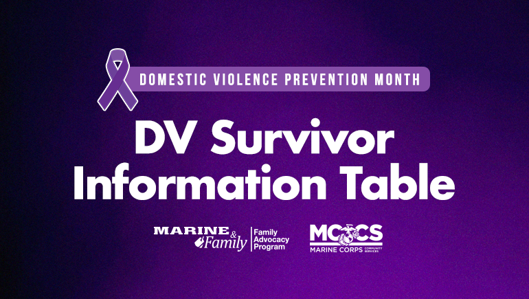 Domestic Violence Prevention Month: DV Survivor Information Table