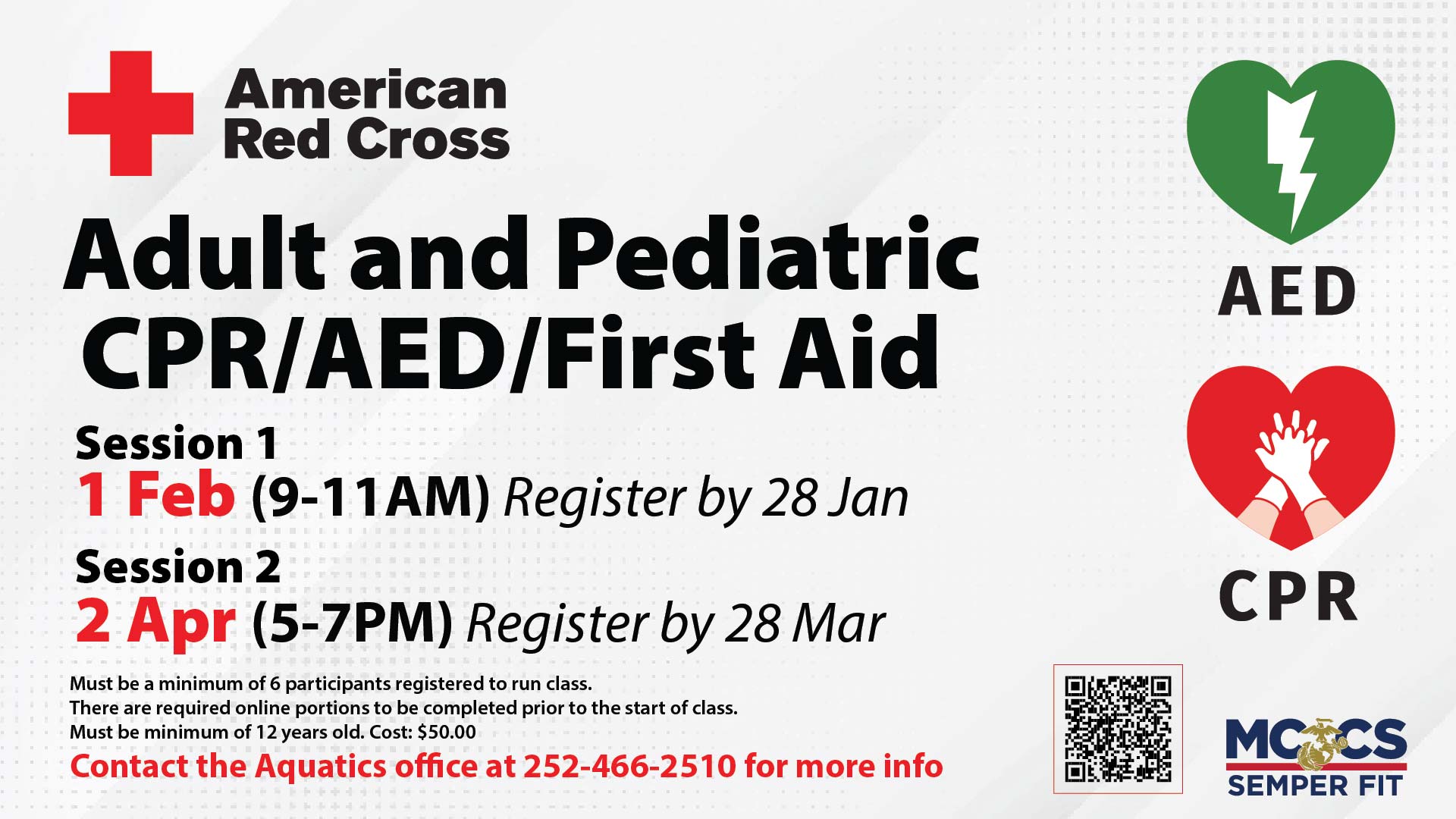 Adult and Pediatric CPR/AED/First Aid Course