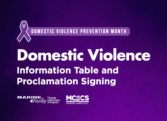 Domestic Violence Information Table and Proclamation Signing 